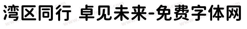 湾区同行 卓见未来字体转换